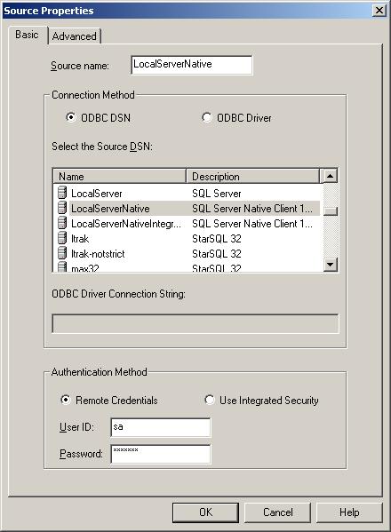 Defining a Source or Destination