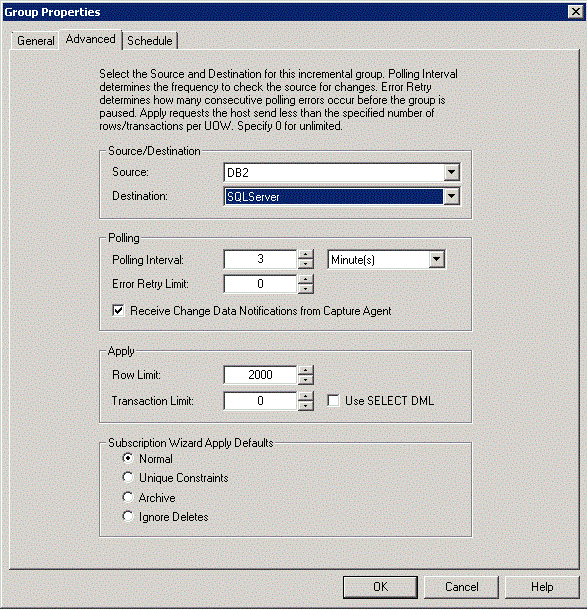 Advanced Group Options